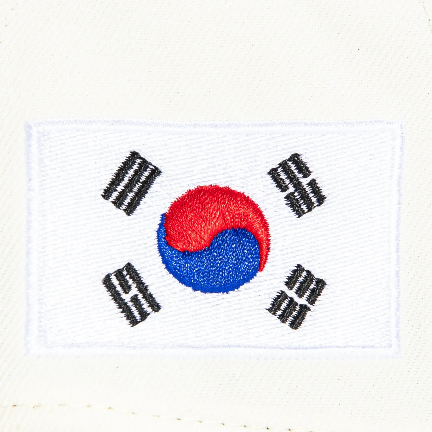 New Era 9Forty A-Frame Los Angeles Dodgers Korea Flag Patch Snapback Hat - White, Navy, Red