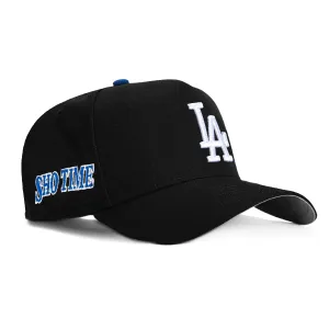 New Era 9Forty A-Frame Los Angeles Dodgers Shotime Patch Snapback Hat - Black, White