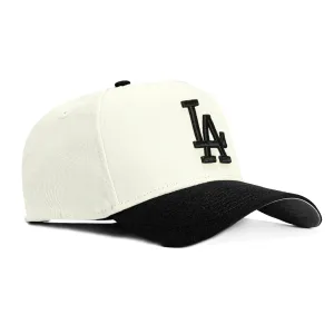 New Era 9Forty A-Frame Los Angeles Dodgers Snapback Hat - White. Black