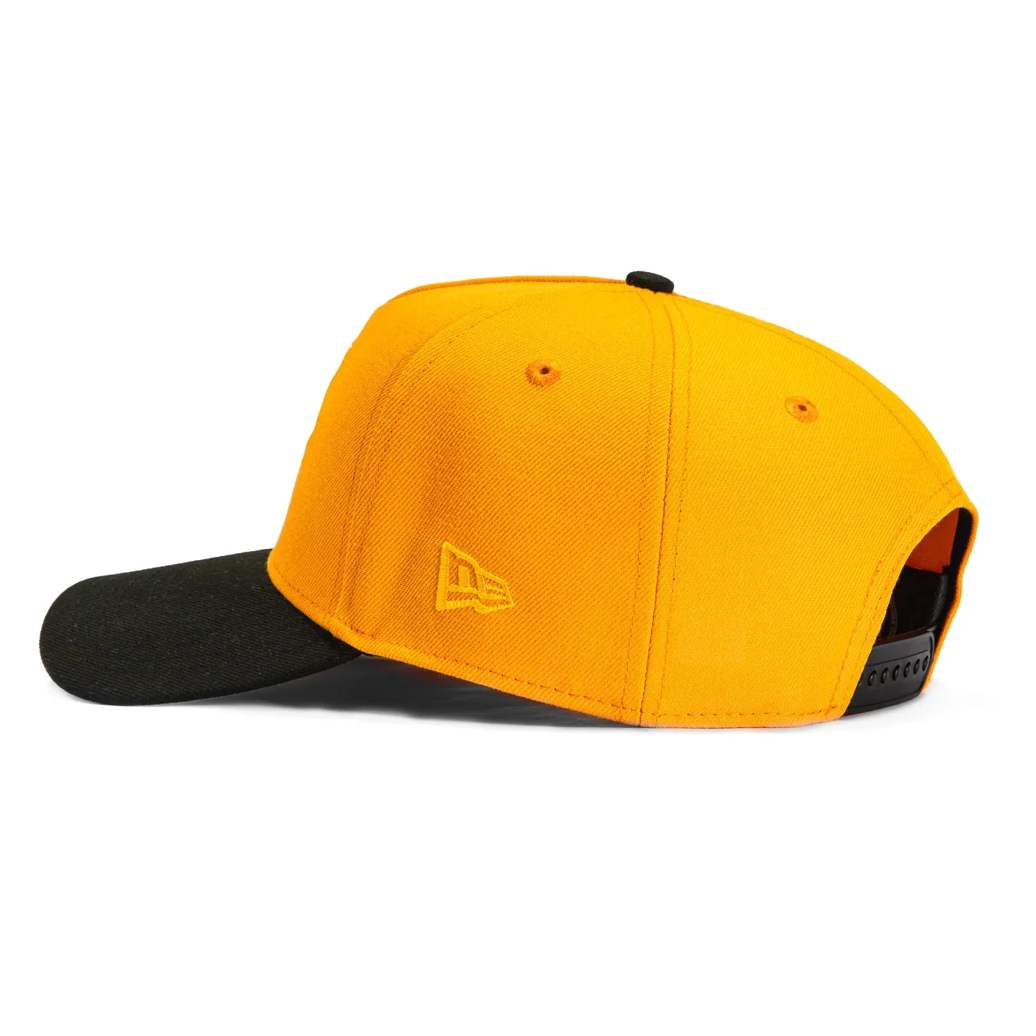 New Era 9Forty A-Frame Mascot Boston Bruins Logo Patch Blades the Bear Snapback Hat - Gold, Black