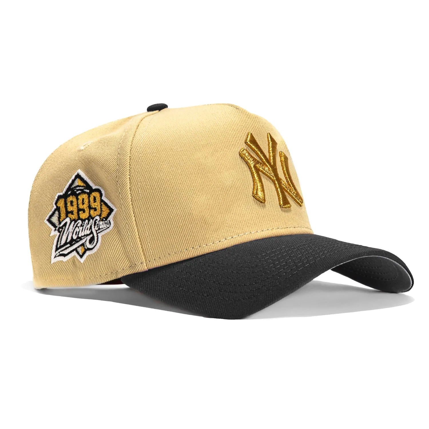 New Era 9Forty A-Frame New York Yankees 1999 World Series Patch Snapback Hat - Tan, Graphite