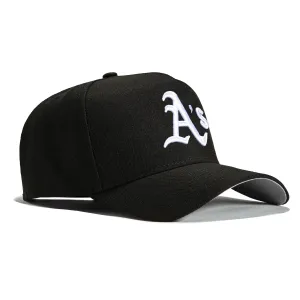 New Era 9Forty A-Frame Oakland Athletics Snapback Hat - Black, White