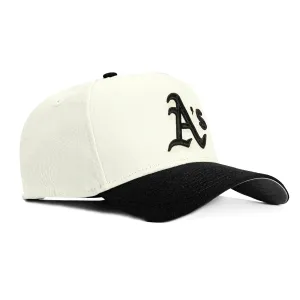 New Era 9Forty A-Frame Oakland Athletics Snapback Hat - White, Black