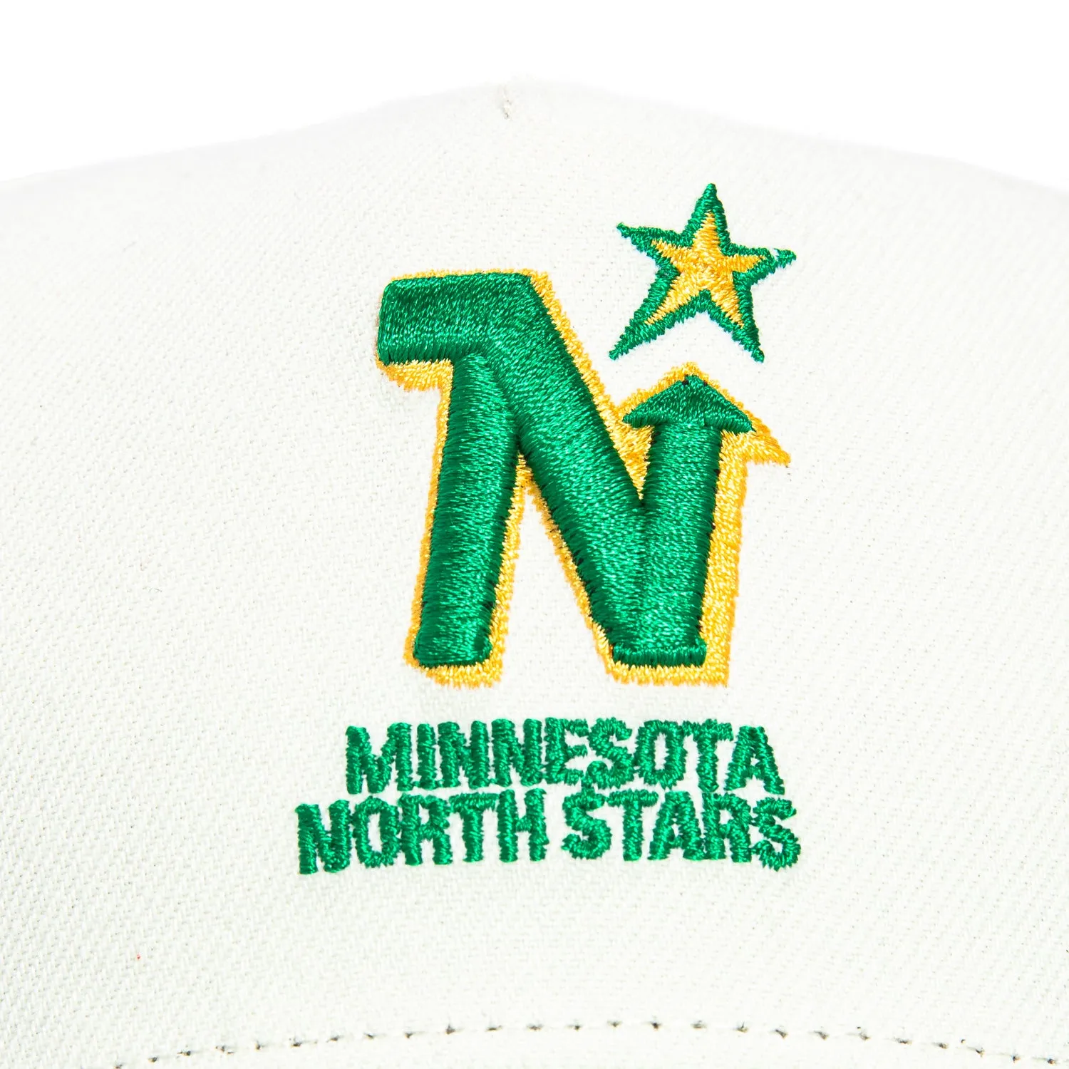 New Era 9Forty A-Frame White Dome Minnesota North Stars Snapback Hat - White, Kelly Green