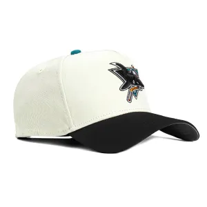 New Era 9Forty A-Frame White Dome San Jose Sharks Snapback Hat - White, Black