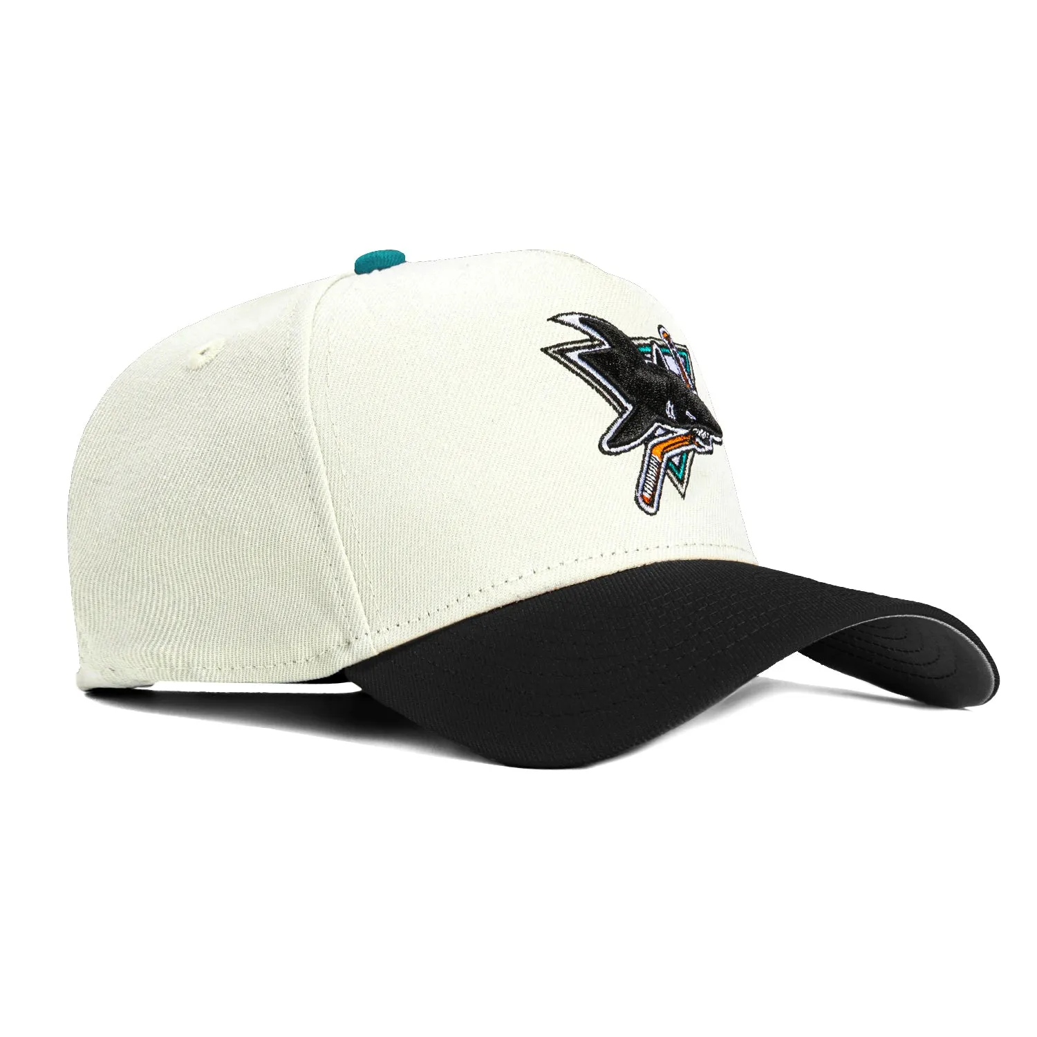 New Era 9Forty A-Frame White Dome San Jose Sharks Snapback Hat - White, Black