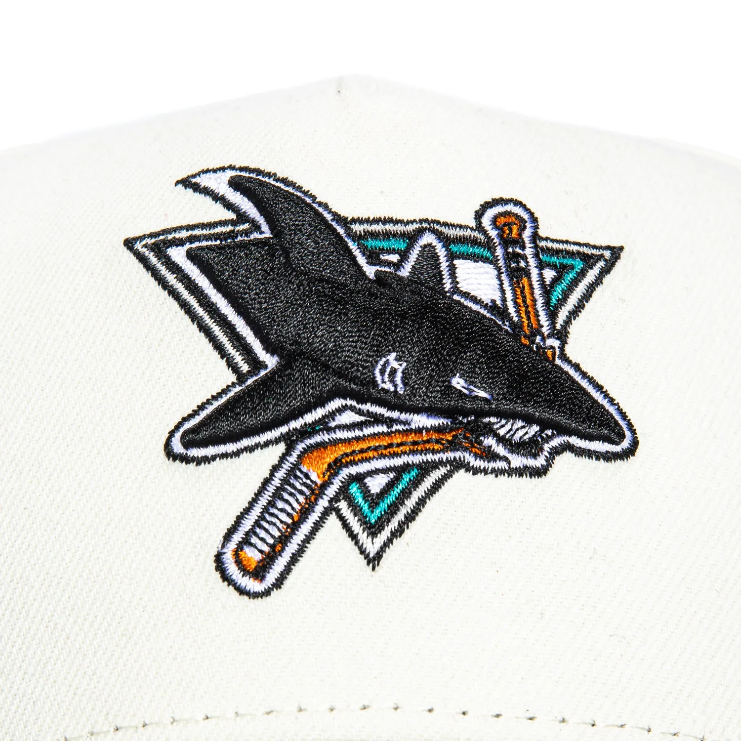 New Era 9Forty A-Frame White Dome San Jose Sharks Snapback Hat - White, Black