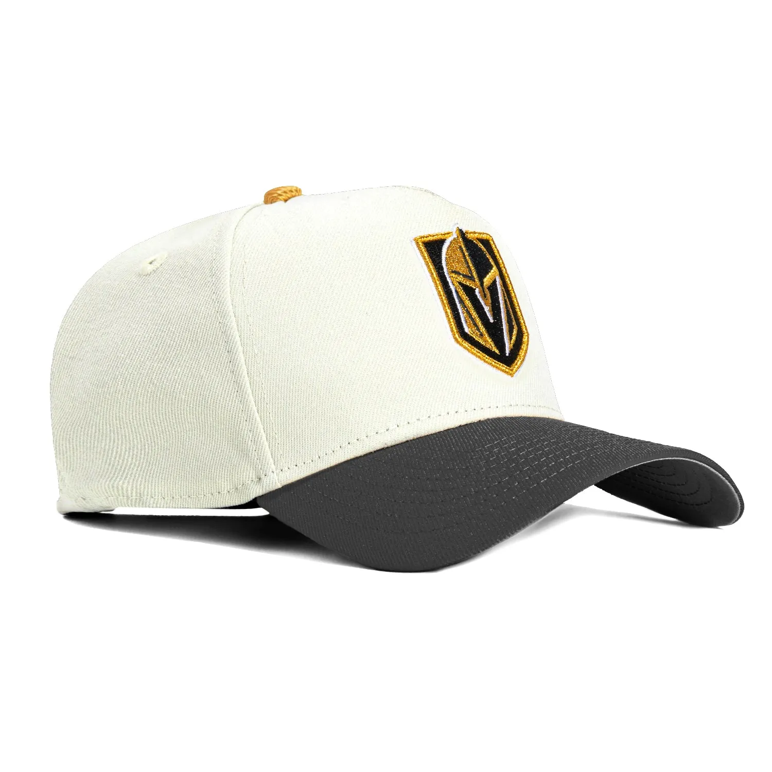 New Era 9Forty A-Frame White Dome Vegas Golden Knights Snapback Hat - White. Graphite