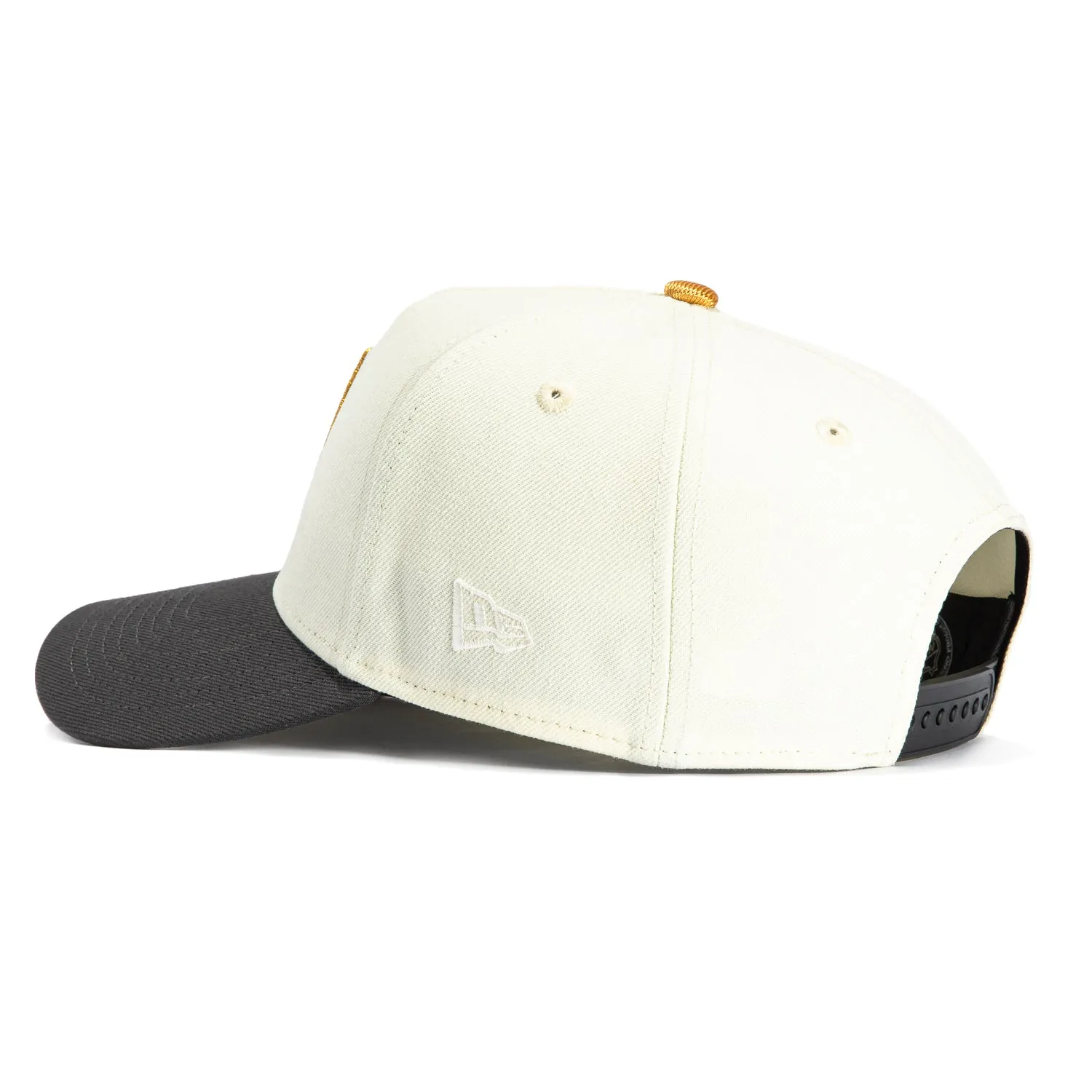New Era 9Forty A-Frame White Dome Vegas Golden Knights Snapback Hat - White. Graphite