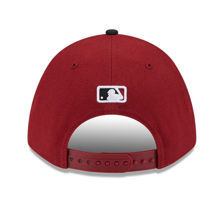 New Era 9Forty M-Crown Arizona Diamondbacks Snapback Game Hat - Sedona Red. Black