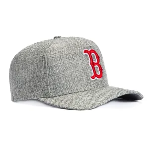 New Era 9Forty M-Crown Cotton Weave Boston Red Sox Snapback Hat - Grey