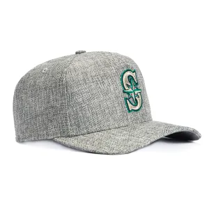 New Era 9Forty M-Crown Cotton Weave Seattle Mariners Snapback Hat - Grey