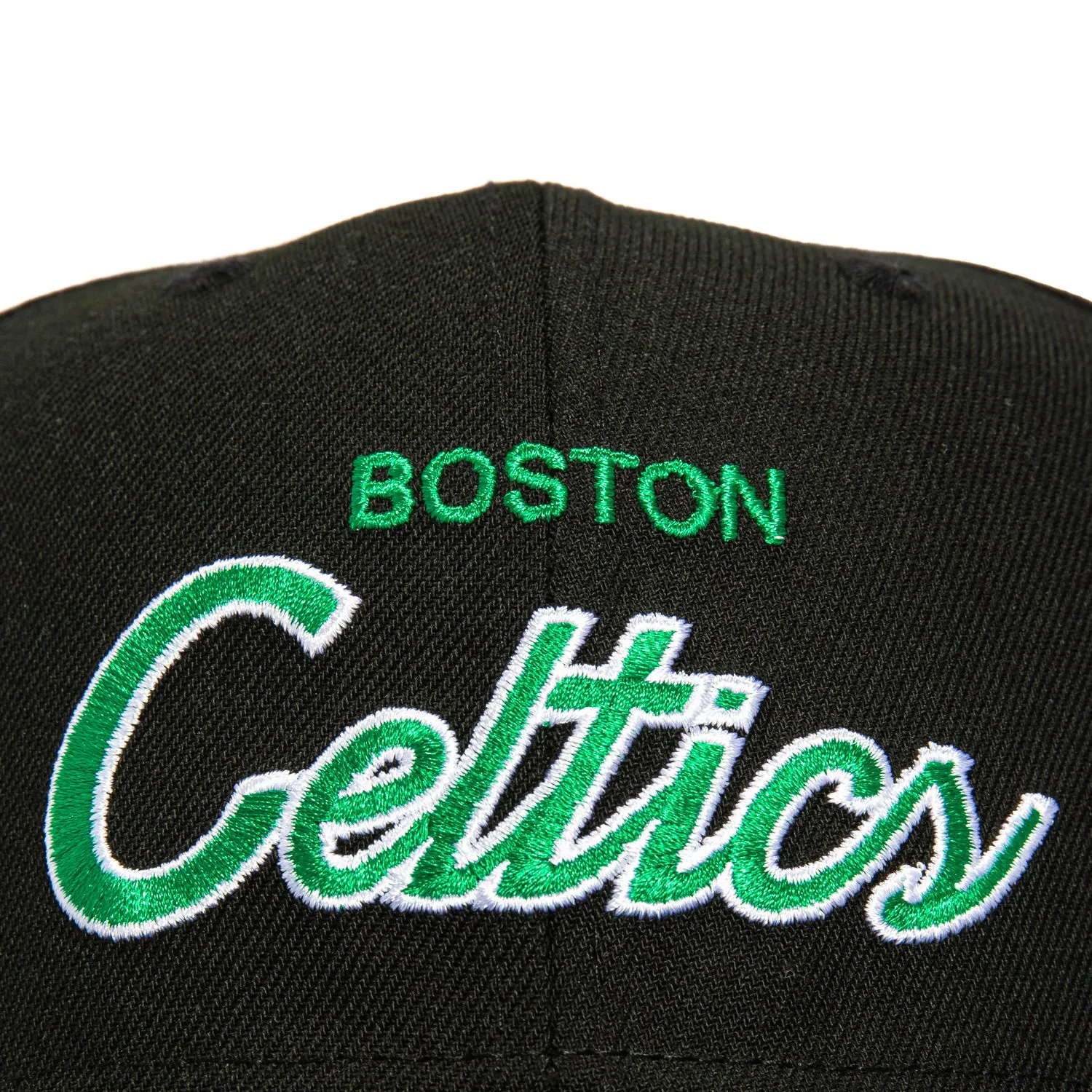 New Era 9Seventy Boston Celtics Script Stretch-Snapback Hat - Black