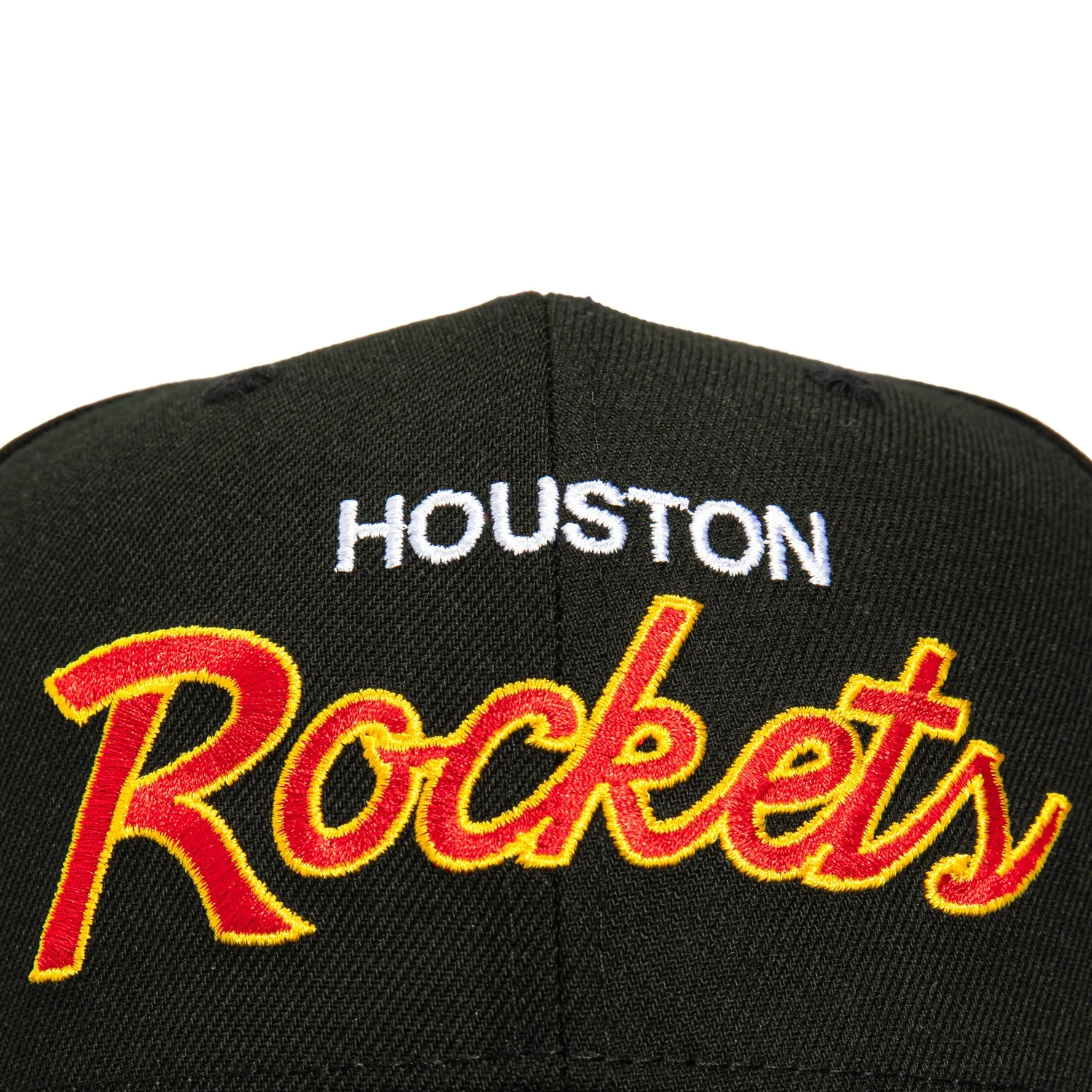 New Era 9Seventy Houston Rockets Script Stretch-Snapback Hat - Black