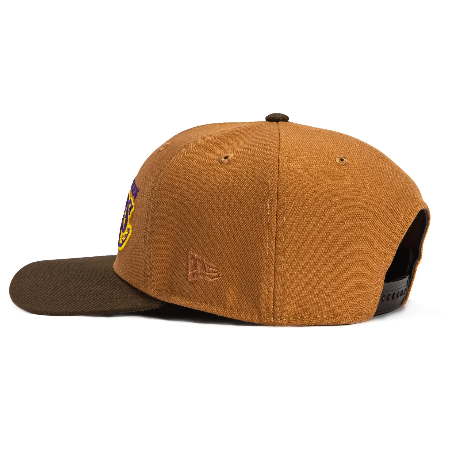 New Era 9Seventy Los Angeles Lakers Alternate Stretch-Snapback Hat - Khaki, Brown