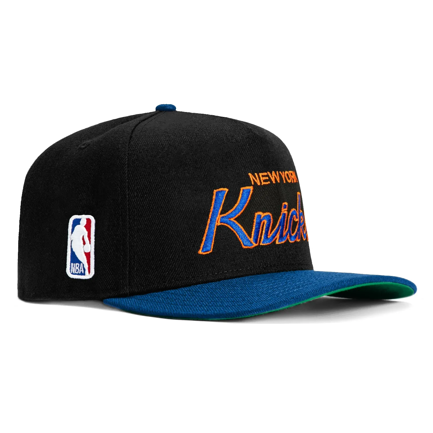 New Era 9Seventy New York Knicks Script Stretch-Snapback Hat - Black, Royal