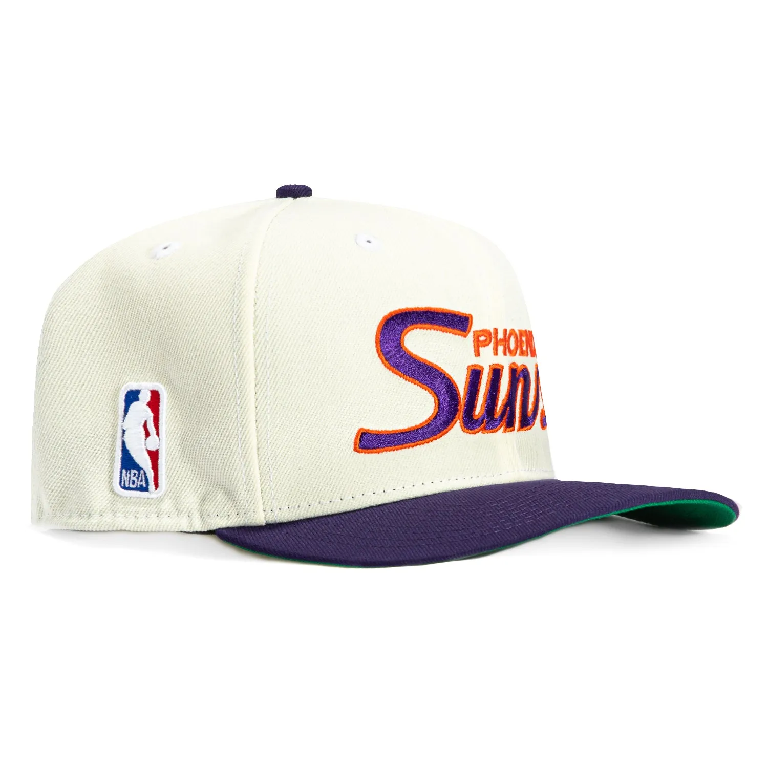 New Era 9Seventy Phoenix Suns Script Stretch-Snapback Hat - White, Purple