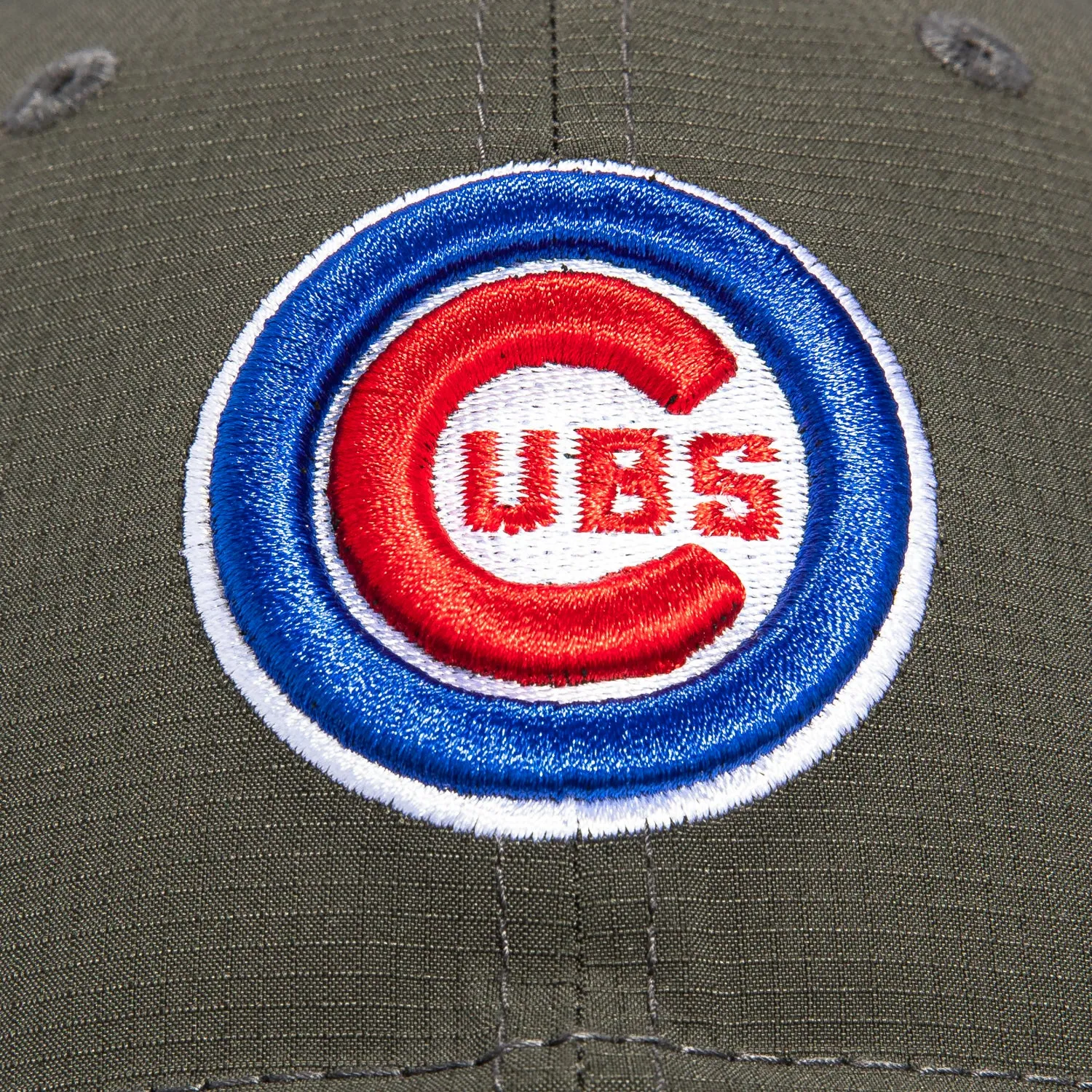 New Era 9twenty Stretch-Snap Ripstop Chicago Cubs Adjustable Logo Hat - Graphite