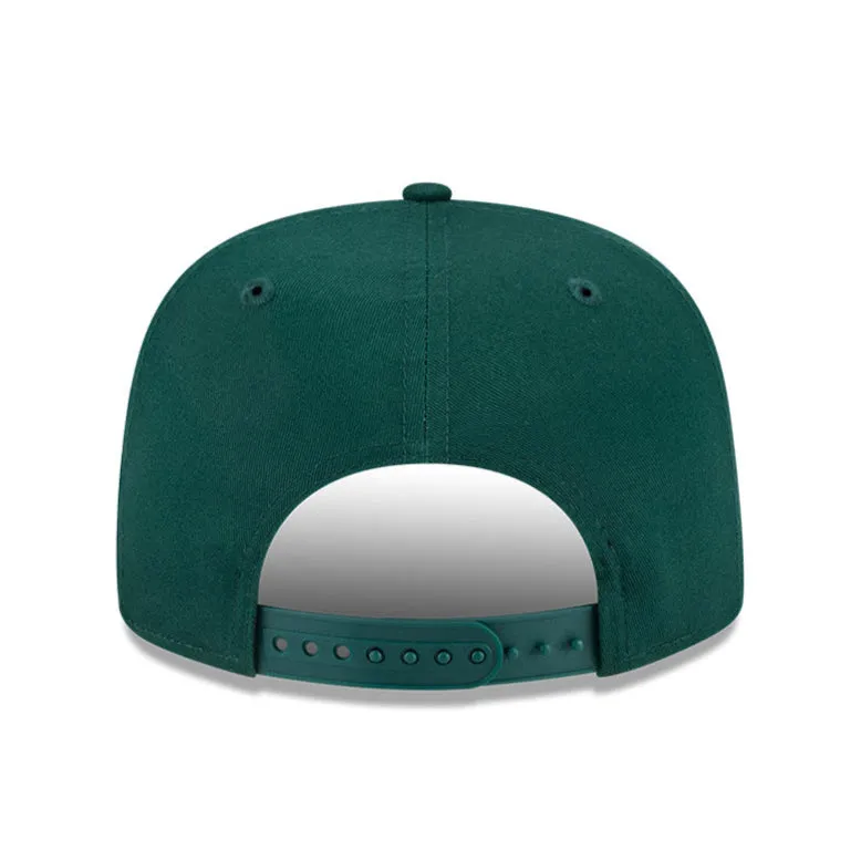 New Era Golfer Team Chain Stitch Oakland Athletics Logo Patch Snapback Hat - Green