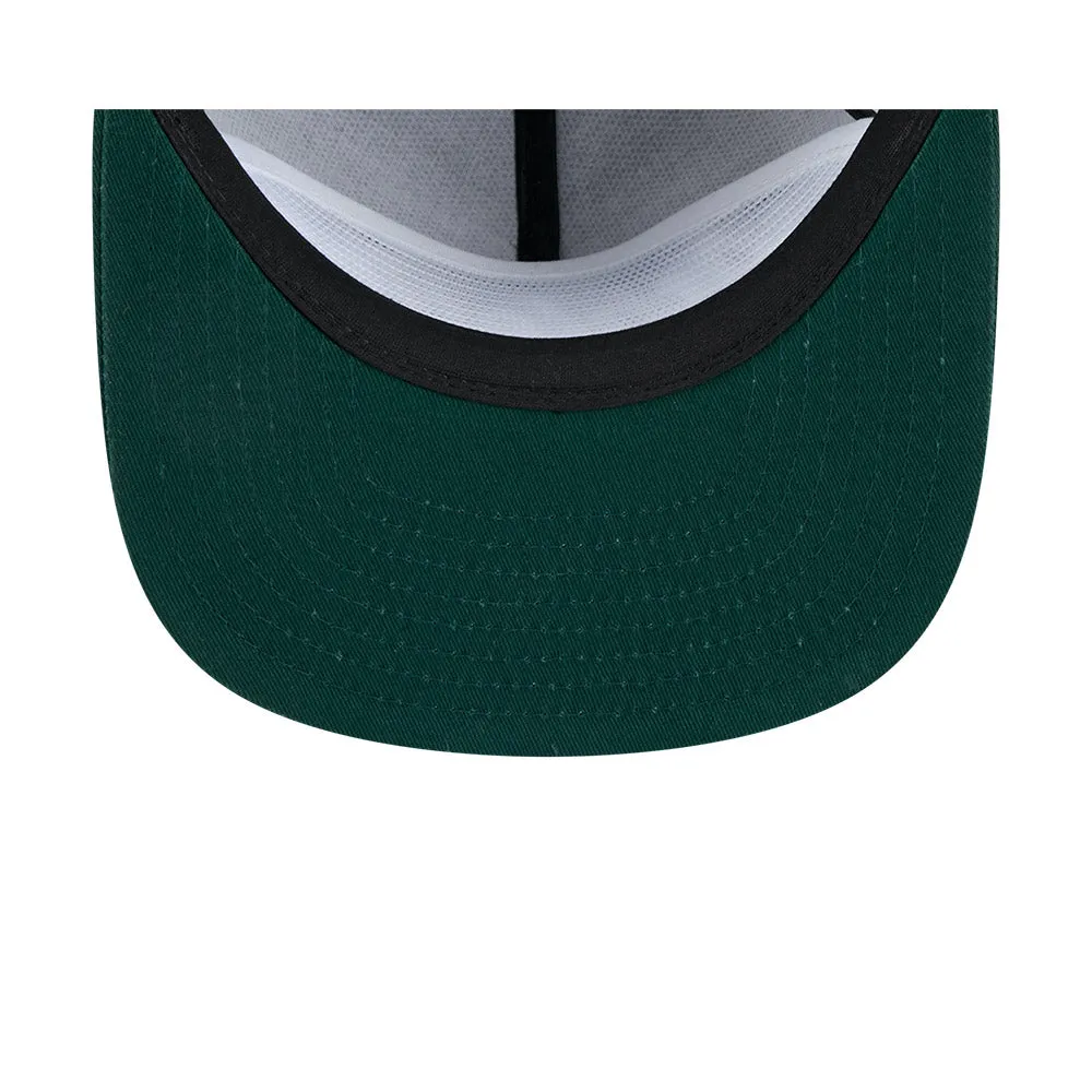 New Era Golfer Team Chain Stitch Oakland Athletics Logo Patch Snapback Hat - Green