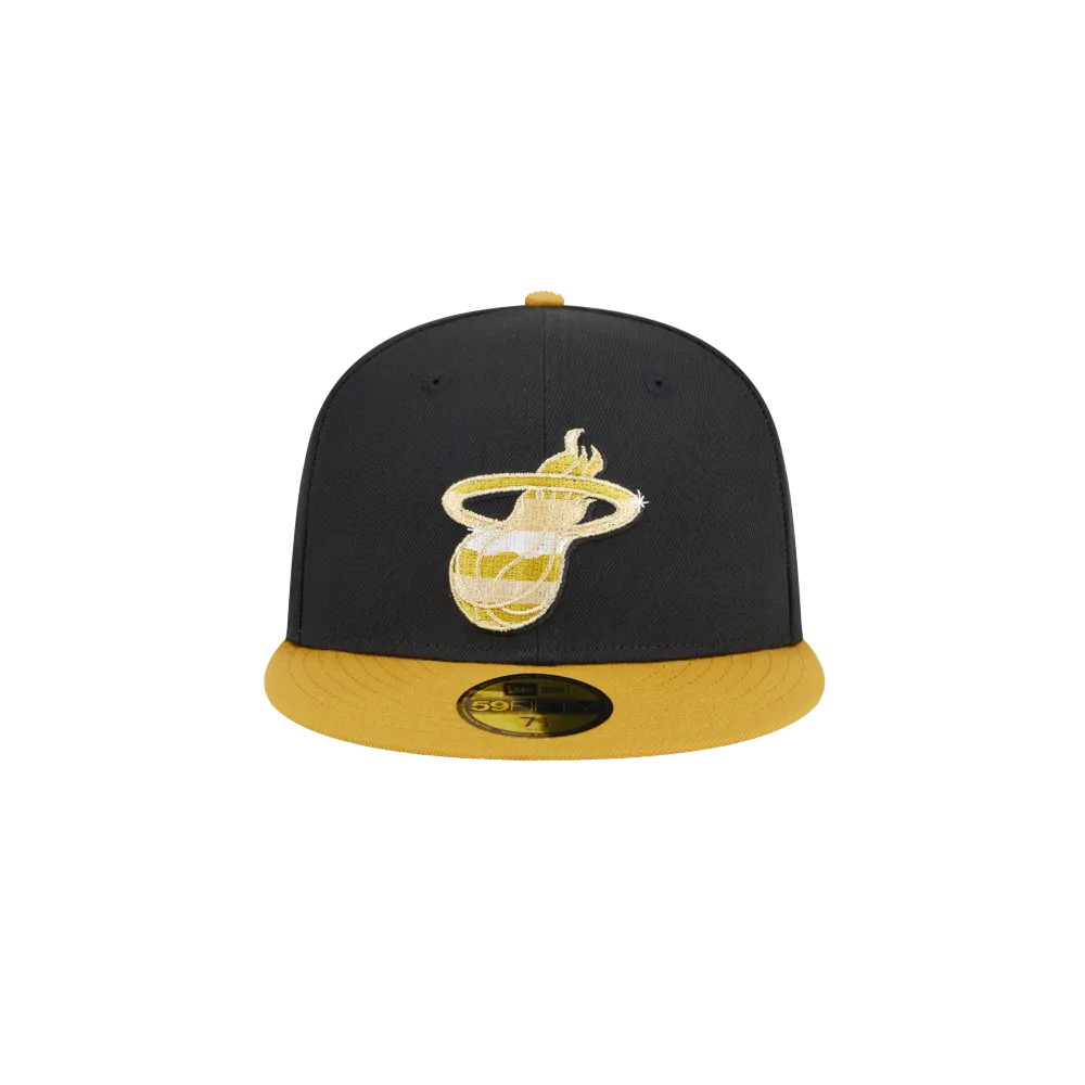 New Era Miami HEAT Black & Gold Fitted Hat