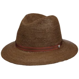 Packable Raffia Crochet Straw Hat by Borsalino