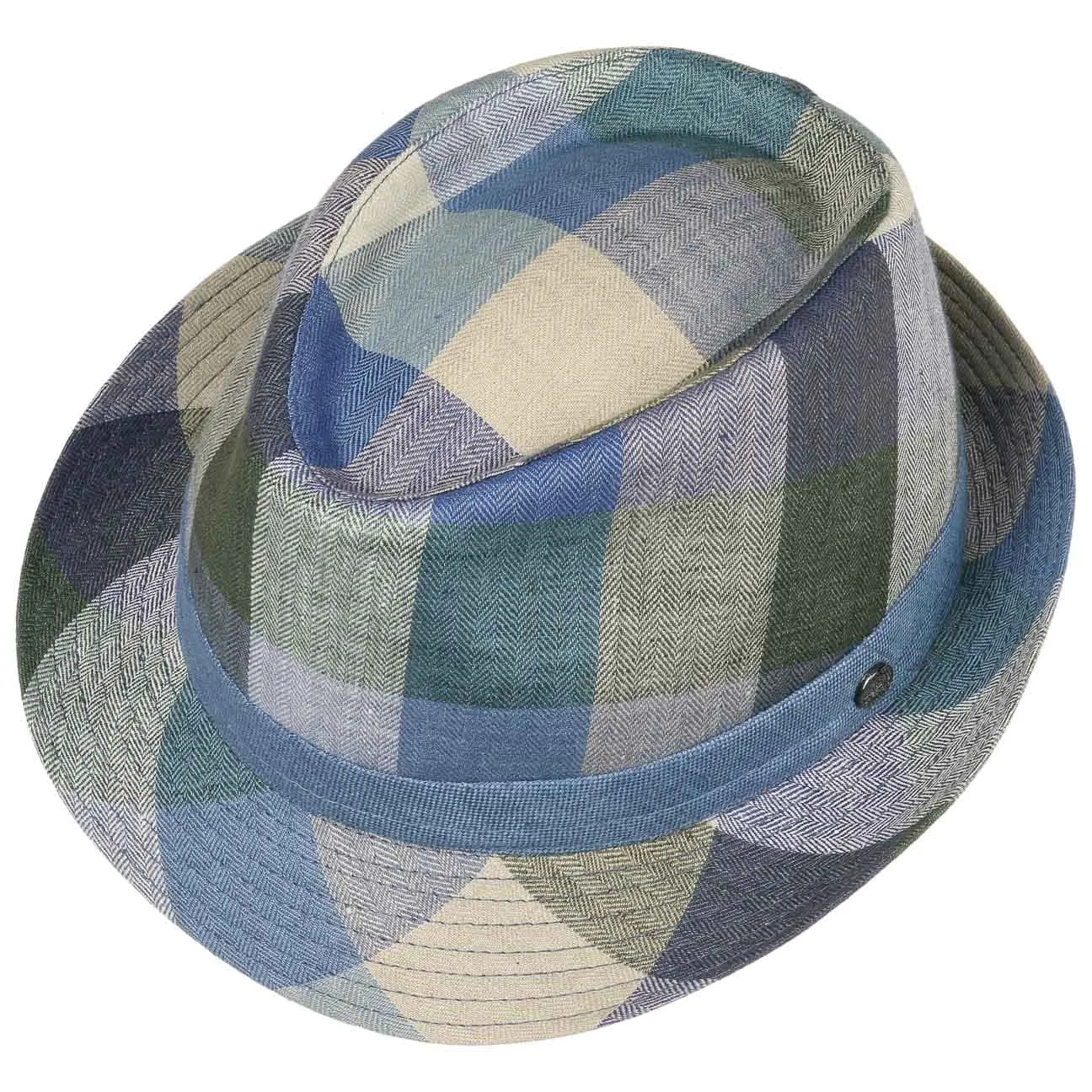 Payato Checks Trilby Linen Hat by Lierys