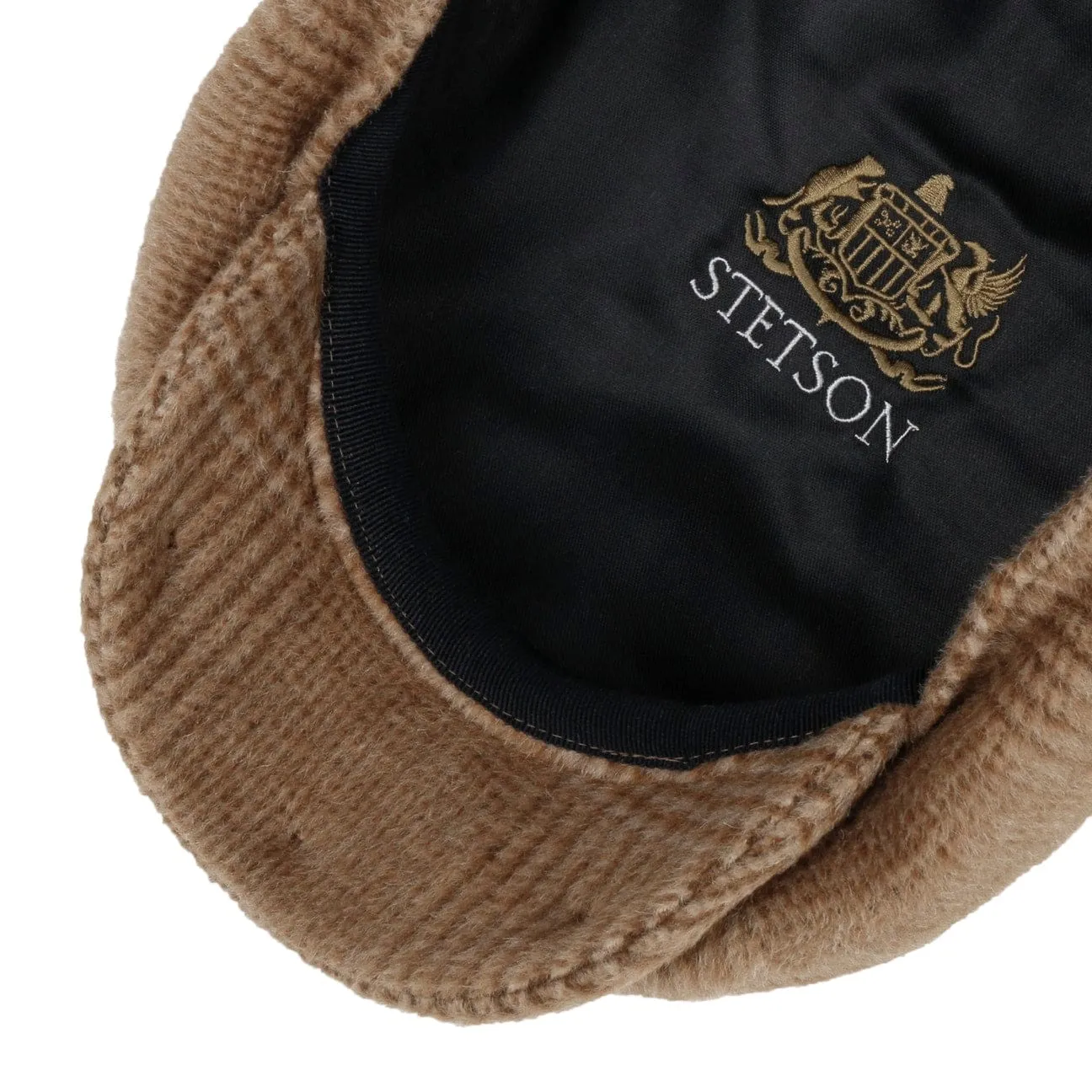 Poundhill Wool Mix 8 Panel Flat Cap by Stetson