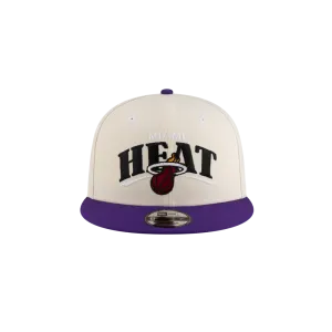 Tyler Herro New Era Cream Purple Snapback