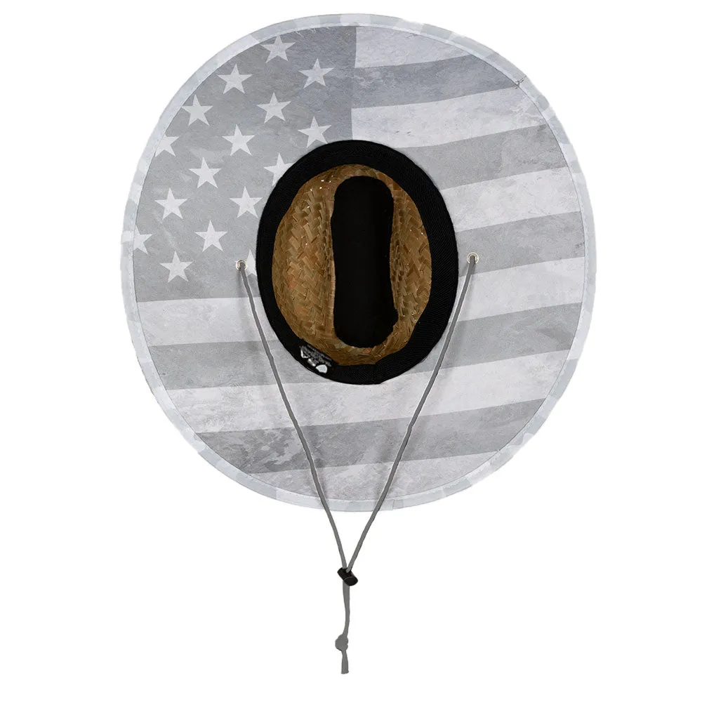 Under Brim Straw Hat | Ghost American Flag 2.0